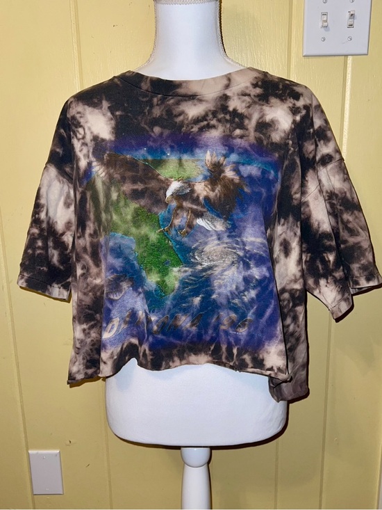 Harley-Davidson Tops - Harley Davidson Vintage 90’s Gray Acid Wash Daytona Beach Boxy Crop Fit Size XL